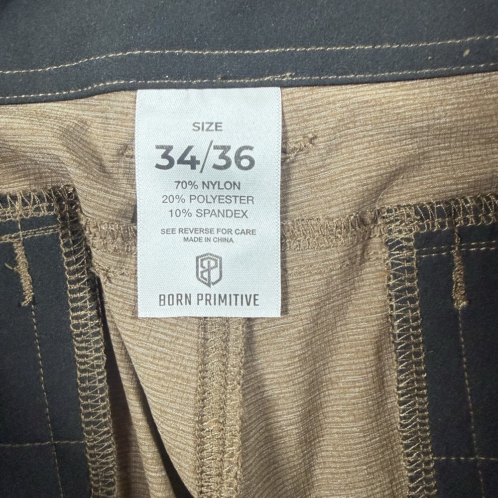 Born Primitive Pants Men's 34x36 Brown Chino Athletic Tactical Stretch - Picture 4 of 8